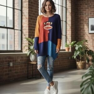 Paul Frank Mohair Wool Blend Tunic Length Sweater Size M